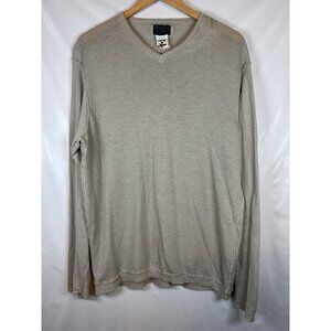 Transit Uomo 410 Italy Linen Cashmere Silk V Neck Long Sleeve Sweater Men’s XL